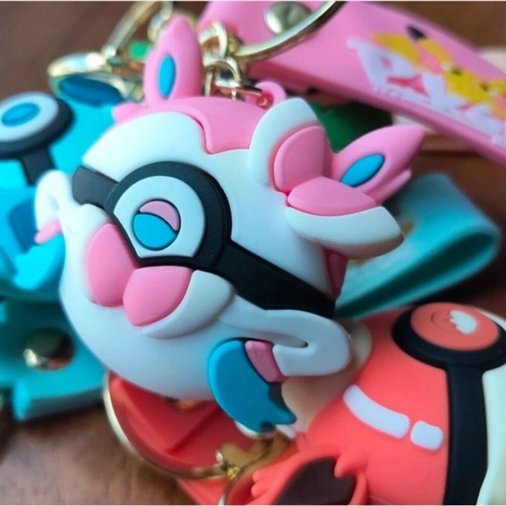 Pokemon Sylveon keychain anime key ring